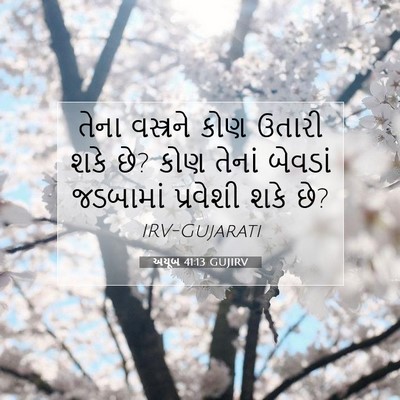 Picture 07 - અયૂબ 41:13 GUJIRV - તેના વસ્ત્રને કોણ - Bible Verse Picture