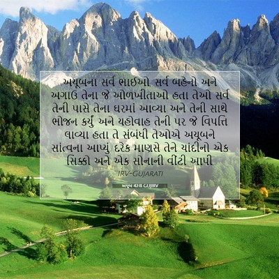 Picture 07 - અયૂબ 42:11 GUJIRV - અયૂબના સર્વ ભાઈઓ, - Bible Verse Picture