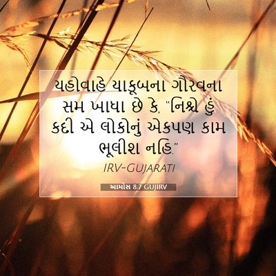 Picture 07 - આમોસ 8:7 GUJIRV - યહોવાહે યાકૂબના - Bible Verse Picture