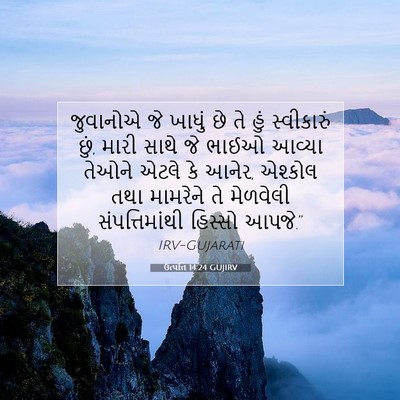 Picture 07 - ઉત્પત્તિ 14:24 GUJIRV - જુવાનોએ જે ખાધું - Bible Verse Picture
