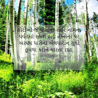 Picture 07 - ઉત્પત્તિ 14:6 GUJIRV - હોરીઓ જે પોતાના - Bible Verse Picture