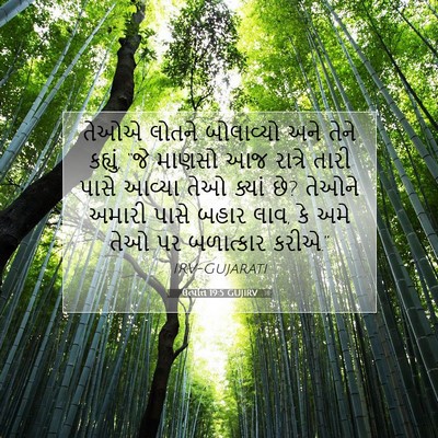 Picture 07 - ઉત્પત્તિ 19:5 GUJIRV - તેઓએ લોતને - Bible Verse Picture