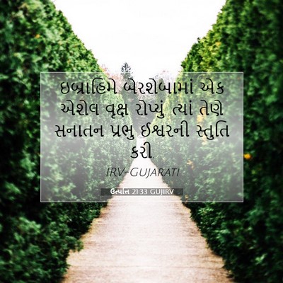 Picture 07 - ઉત્પત્તિ 21:33 GUJIRV - ઇબ્રાહિમે - Bible Verse Picture
