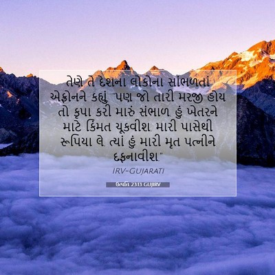Picture 07 - ઉત્પત્તિ 23:13 GUJIRV - તેણે તે દેશના - Bible Verse Picture