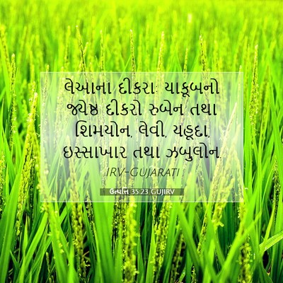 Picture 07 - ઉત્પત્તિ 35:23 GUJIRV - લેઆના દીકરા: - Bible Verse Picture