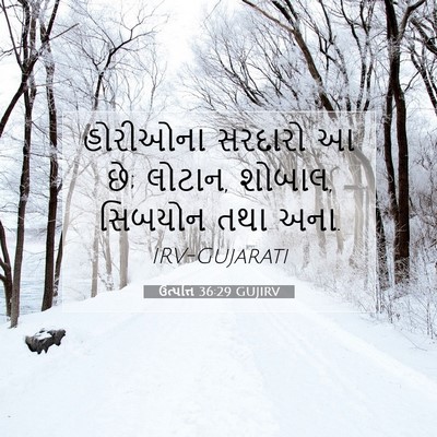 Picture 07 - ઉત્પત્તિ 36:29 GUJIRV - હોરીઓના સરદારો આ - Bible Verse Picture