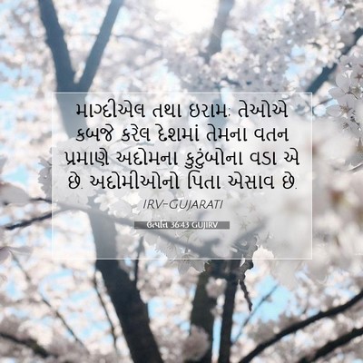 Picture 07 - ઉત્પત્તિ 36:43 GUJIRV - માગ્દીએલ તથા ઇરામ; - Bible Verse Picture
