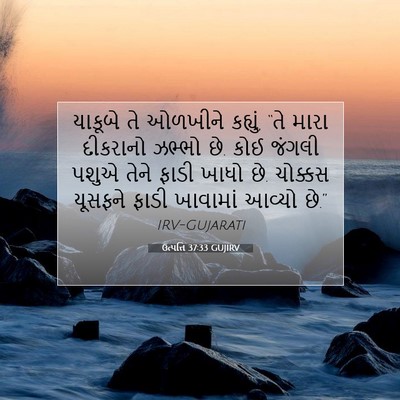 Picture 07 - ઉત્પત્તિ 37:33 GUJIRV - યાકૂબે તે ઓળખીને - Bible Verse Picture