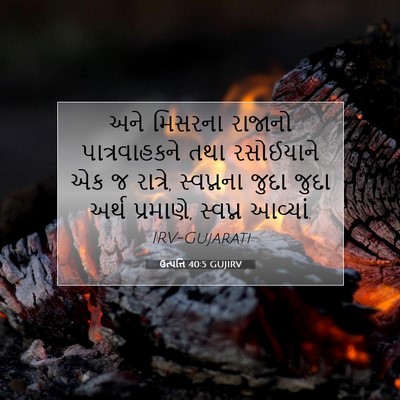 Picture 07 - ઉત્પત્તિ 40:5 GUJIRV - અને મિસરના રાજાનો - Bible Verse Picture