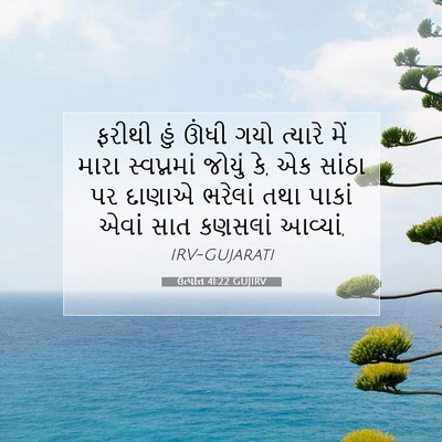 Picture 07 - ઉત્પત્તિ 41:22 GUJIRV - ફરીથી હું ઊંધી ગયો - Bible Verse Picture
