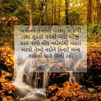 Picture 07 - ઉત્પત્તિ 41:3 GUJIRV - અચાનક તેઓની પાછળ - Bible Verse Picture