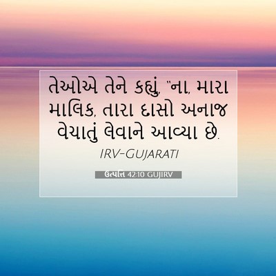 Picture 07 - ઉત્પત્તિ 42:10 GUJIRV - તેઓએ તેને કહ્યું, - Bible Verse Picture