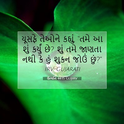 Picture 07 - ઉત્પત્તિ 44:15 GUJIRV - યૂસફે તેઓને - Bible Verse Picture