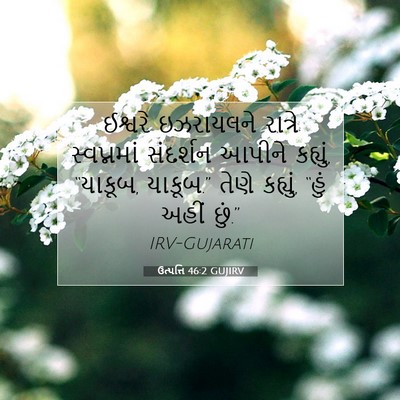 Picture 07 - ઉત્પત્તિ 46:2 GUJIRV - ઈશ્વરે ઇઝરાયલને - Bible Verse Picture