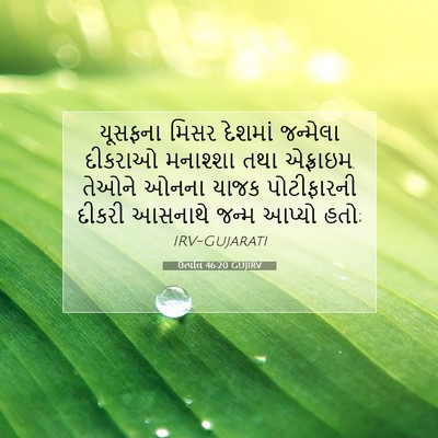 Picture 07 - ઉત્પત્તિ 46:20 GUJIRV - યૂસફના મિસર - Bible Verse Picture