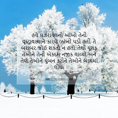 Picture 07 - ઉત્પત્તિ 48:10 GUJIRV - હવે ઇઝરાયલની આંખો - Bible Verse Picture