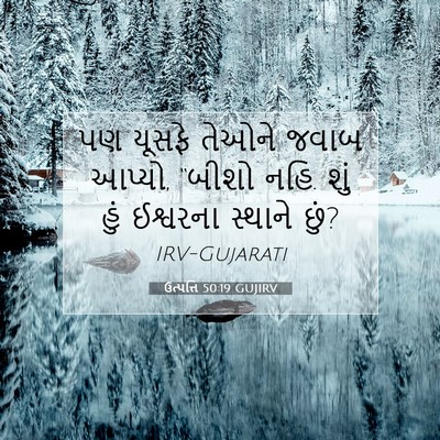 Picture 07 - ઉત્પત્તિ 50:19 GUJIRV - પણ યૂસફે તેઓને - Bible Verse Picture