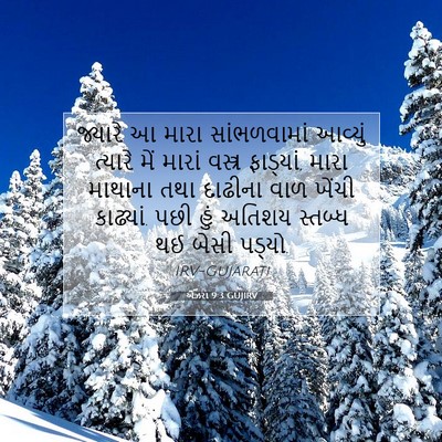 Picture 07 - એઝરા 9:3 GUJIRV - જ્યારે આ મારા - Bible Verse Picture