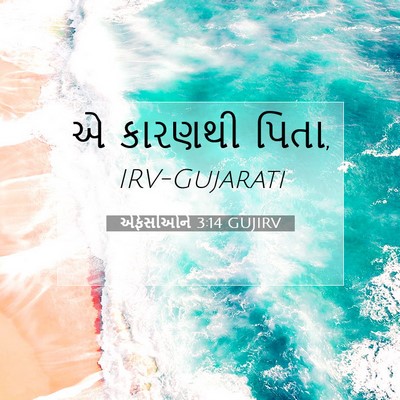 Picture 07 - એફેસીઓને 3:14 GUJIRV - એ કારણથી - Bible Verse Picture