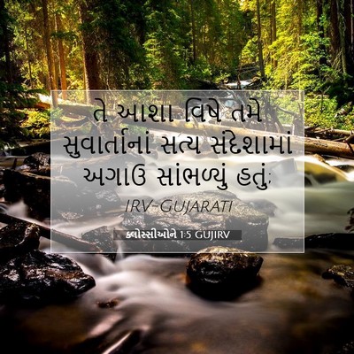 Picture 07 - ક્લોસ્સીઓને 1:5 GUJIRV - તે આશા વિષે તમે - Bible Verse Picture