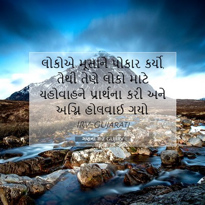 Picture 07 - ગણના 11:2 GUJIRV - લોકોએ મૂસાને - Bible Verse Picture