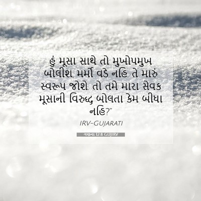 Picture 07 - ગણના 12:8 GUJIRV - હું મૂસા સાથે તો - Bible Verse Picture
