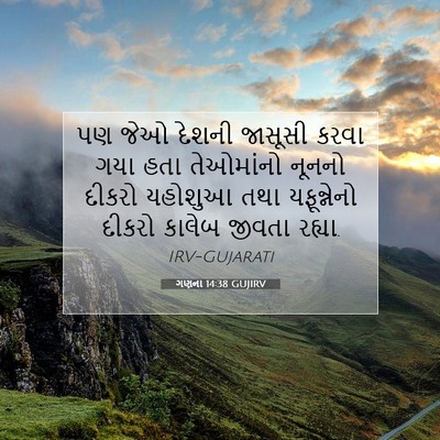 Picture 07 - ગણના 14:38 GUJIRV - પણ જેઓ દેશની - Bible Verse Picture