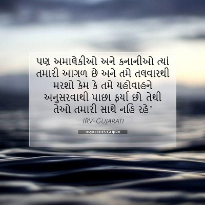 Picture 07 - ગણના 14:43 GUJIRV - પણ અમાલેકીઓ અને - Bible Verse Picture