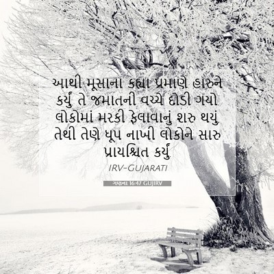 Picture 07 - ગણના 16:47 GUJIRV - આથી મૂસાના કહ્યા - Bible Verse Picture