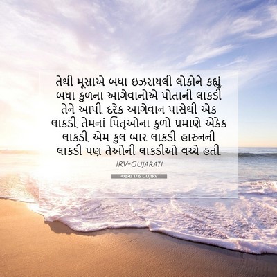 Picture 07 - ગણના 17:6 GUJIRV - તેથી મૂસાએ બધા - Bible Verse Picture
