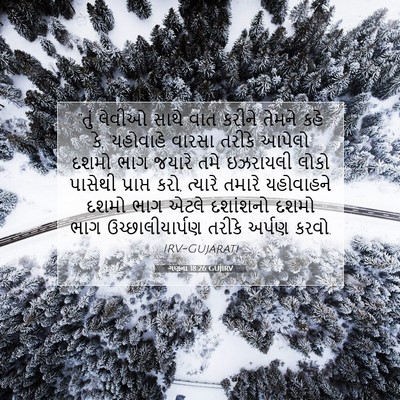 Picture 07 - ગણના 18:26 GUJIRV - “તું લેવીઓ સાથે - Bible Verse Picture
