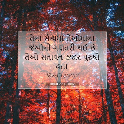 Picture 07 - ગણના 2:8 GUJIRV - તેના સૈન્યમાં - Bible Verse Picture
