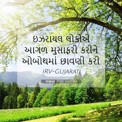 Picture 07 - ગણના 21:10 GUJIRV - ઇઝરાયલ લોકોએ આગળ - Bible Verse Picture