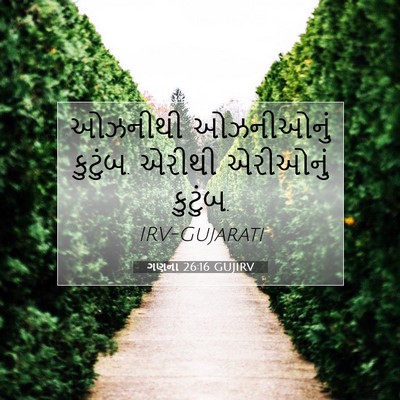 Picture 07 - ગણના 26:16 GUJIRV - ઓઝનીથી ઓઝનીઓનું - Bible Verse Picture