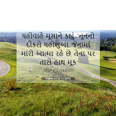 Picture 07 - ગણના 27:18 GUJIRV - યહોવાહે મૂસાને - Bible Verse Picture