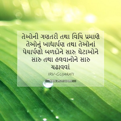 Picture 07 - ગણના 29:27 GUJIRV - તેઓની ગણતરી તથા - Bible Verse Picture