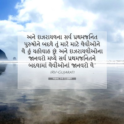 Picture 07 - ગણના 3:41 GUJIRV - અને ઇઝરાયલના સર્વ - Bible Verse Picture