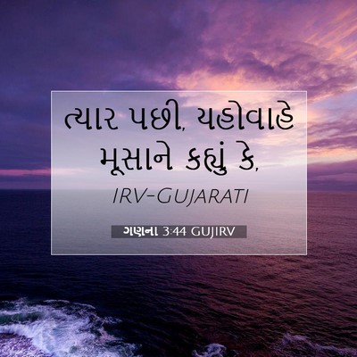 Picture 07 - ગણના 3:44 GUJIRV - ત્યાર પછી, યહોવાહે - Bible Verse Picture