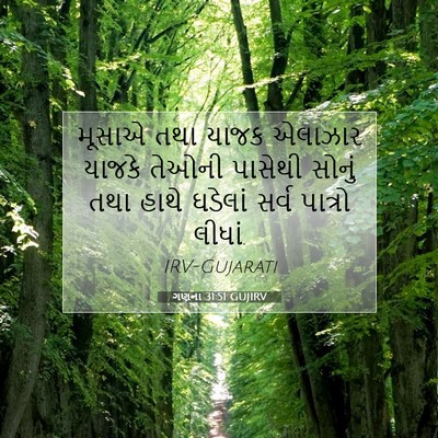 Picture 07 - ગણના 31:51 GUJIRV - મૂસાએ તથા યાજક - Bible Verse Picture