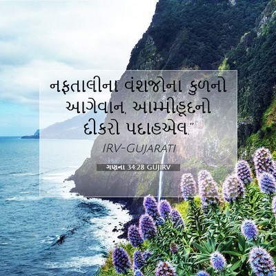 Picture 07 - ગણના 34:28 GUJIRV - નફતાલીના વંશજોના - Bible Verse Picture