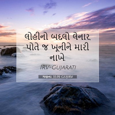 Picture 07 - ગણના 35:19 GUJIRV - લોહીનો બદલો લેનાર, - Bible Verse Picture