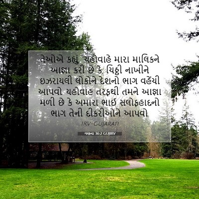 Picture 07 - ગણના 36:2 GUJIRV - તેઓએ કહ્યું, - Bible Verse Picture