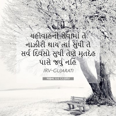 Picture 07 - ગણના 6:6 GUJIRV - યહોવાહની સેવામાં - Bible Verse Picture