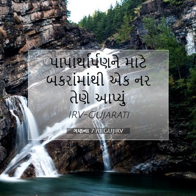 Picture 07 - ગણના 7:70 GUJIRV - પાપાર્થાર્પણને - Bible Verse Picture