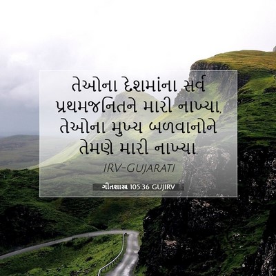 Picture 07 - ગીતશાસ્ત્ર 105:36 GUJIRV - તેઓના દેશમાંના - Bible Verse Picture
