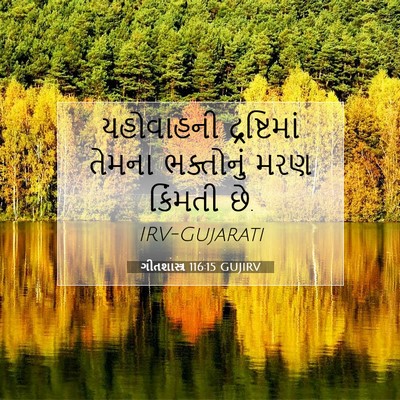 Picture 07 - ગીતશાસ્ત્ર 116:15 GUJIRV - યહોવાહની - Bible Verse Picture