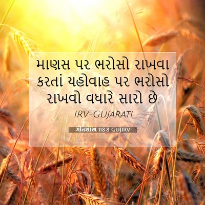 Picture 07 - ગીતશાસ્ત્ર 118:8 GUJIRV - માણસ પર ભરોસો - Bible Verse Picture