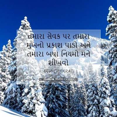 Picture 07 - ગીતશાસ્ત્ર 119:135 GUJIRV - તમારા સેવક પર - Bible Verse Picture
