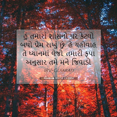 Picture 07 - ગીતશાસ્ત્ર 119:159 GUJIRV - હું તમારાં શાસનો - Bible Verse Picture