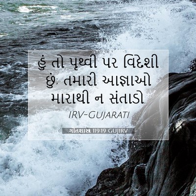 Picture 07 - ગીતશાસ્ત્ર 119:19 GUJIRV - હું તો પૃથ્વી પર - Bible Verse Picture